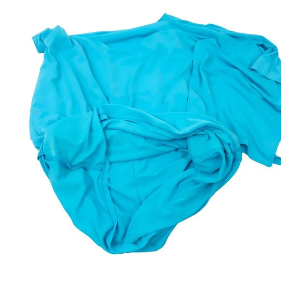 Max And Cleo One Shoulder Flowy Sleeve Dress Womens Size 4 Above Knee Stretchy - Picture 13 of 16